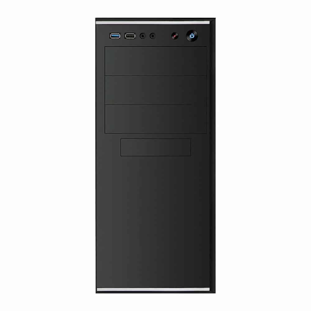 (image for) CiT Jet Stream Black/Silver PC Gaming Case with 500w PSU